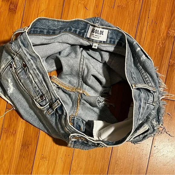 Agolde Parker Vintage Cut Off Distressed Jean Shorts Size 29 - Picture 6 of 15